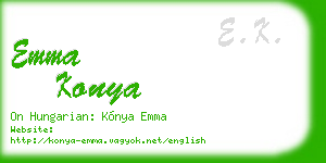 emma konya business card